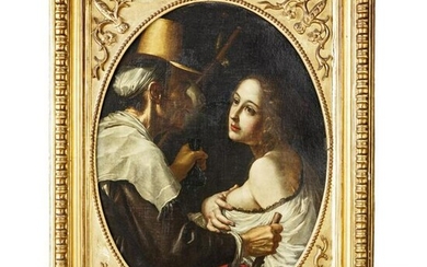 An Italian baroque Old Master painting, Caravaggismo