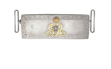 An Officer's Silver- And Ormolu-Mounted Flap Pouch To The 1st The Royal Dragoons, Birmingham Silver Hallmarks For 1913, Maker's Mark JRG & S