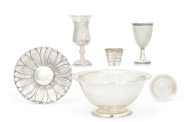 An assembled six piece group of International silver tableware, various makers, 20th century