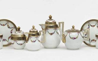 An eight-piece travelling service - Meissen, Marcolini