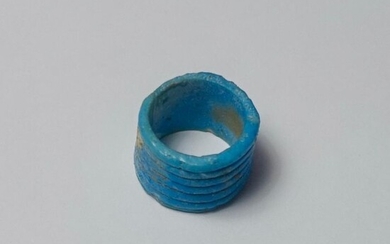 Ancient Egyptian Faience - Turquoise blue ring