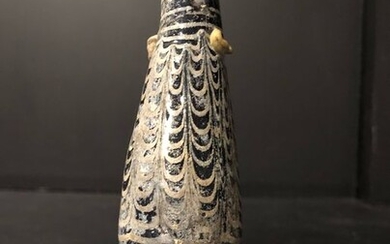 Ancient Egyptian Glass paste amphorisk, 13 cm