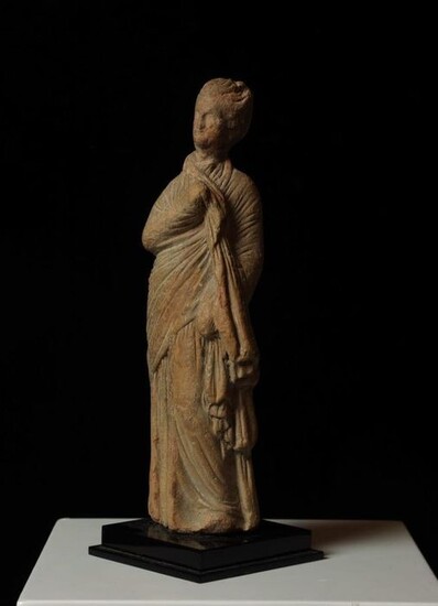 Ancient Greek, Hellenistic Terracotta Lady of Fashion - 18×6×6 cm - (1)