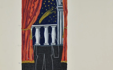 Anonimo BOZZETTO tempera e matita su cartone, cm 51x51