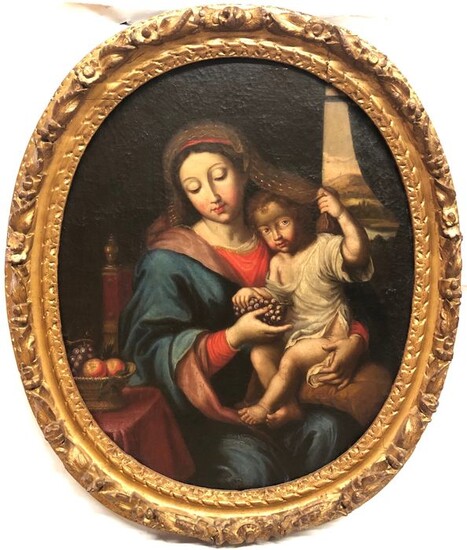 Anonimo del XVIII secolo (Da Pierre Mignard) - Madonna dell'uva