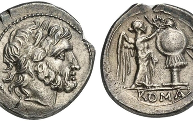 Anonymous, Victoriatus, Sicily, ca. 211-208 BC; AR (g 3,37; mm...