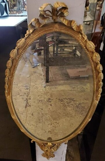 Antique 19thc French Gilt Bronze Mirror