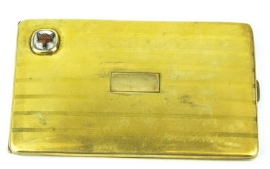 Antique Art Deco 14KT Gold & Sterling Card Case