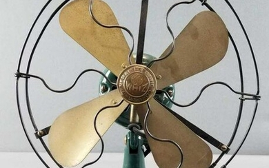 Antique "General Electric Whiz" Brass Blade Table Fan