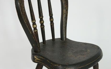 Antique Paint Decorated Doll's Chair