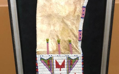 Antique Sioux Beaded Tobacco Bag