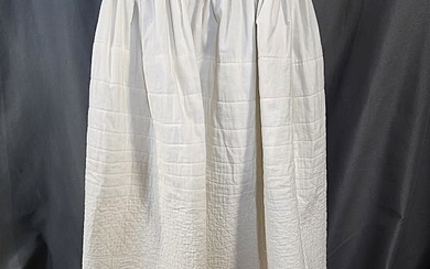 Antique Third Quarter 19th Century Hand Quilted Cotton Petticoat