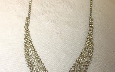 Antique roaring 20's necklace in sterling silver