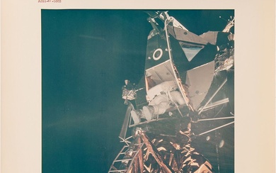 Apollo 11 Original Vintage NASA Photograph: Buzz Aldrin Emerges from the Lunar Module