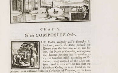 Architecture.- Perrault (Claude) A Treatise of the Five Orders of Columns in Architecture, first edition in English, Benjamin Motte, sold by John Sturt, 1708.