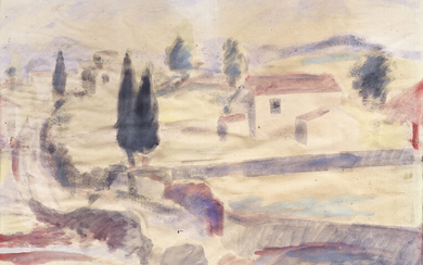 Ardengo Soffici, Paesaggio di Poggio a Caiano, il Concone, (1921)