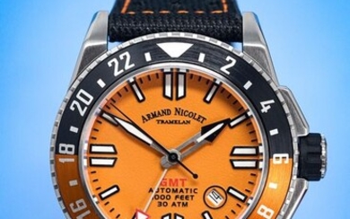 Armand Nicolet - JSS GMT Orange Fabric - A486HOA-OR-P0668NO8 - Men - 2011-present