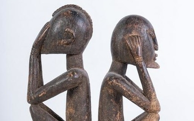 Arte africana Group with two wooden figures