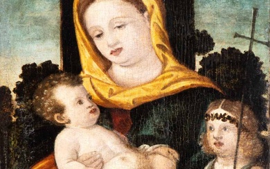 Artista veneto, prima metà XVI secolo () Madonna con Bambino e San Giovannino...