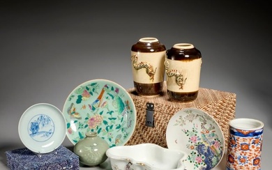 Asian porcelain group
