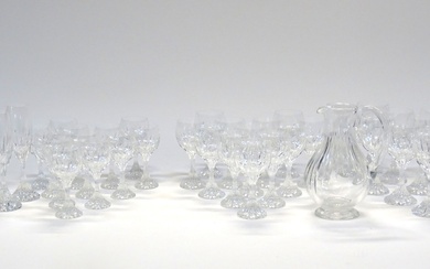 BACCARAT : Partie de service de verres modèle Masséna en cristal taillé comprenant : 6...