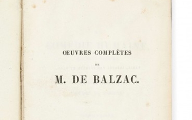 BALZAC, Honoré de (1799-1850) La Comédie humaine