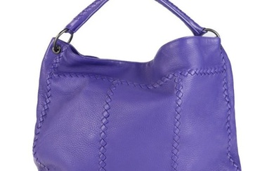 BOTTEGA VENETA Bottega Veneta intrecciato shoulder bag 232163 leather blue purple system