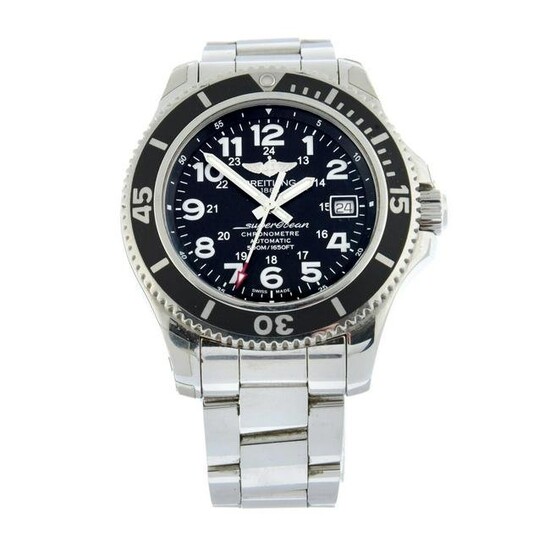 BREITLING - a SuperOcean II 42 bracelet watch. Circa 2018. Stainless steel case with calibrated