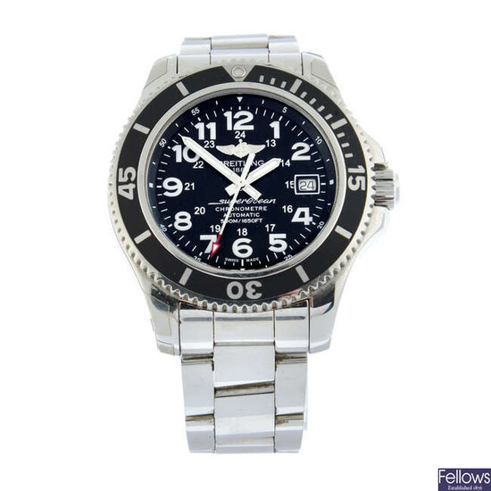 BREITLING - a stainless steel SuperOcean II 42 bracelet watch, 42mm.