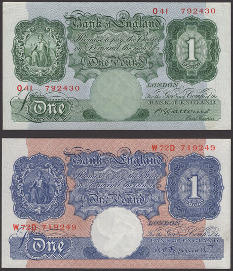 Bank of England, Basil G. Catterns, £1, 15 July 1930, serial number...