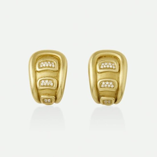 Barry Kieselstein-Cord, Diamond and gold earrings