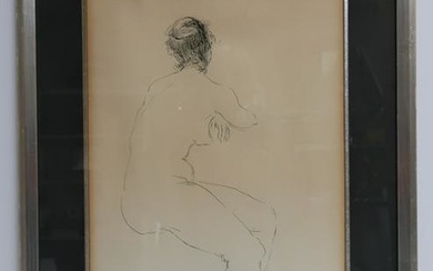 Bearka, Nude, Ink drawing