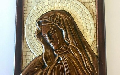 Beautiful Plaster icon depicting Mary the mother of