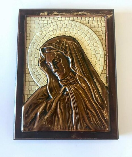 Beautiful Plaster icon depicting Mary the mother of