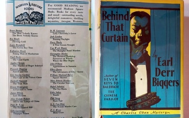 Behind That Curtain, 1928 by Earl Derr Biggers (American, 1884-1933). First edition. Copyright