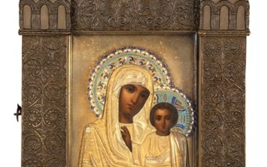Belle icône de la Mère de Dieu de Kazan.