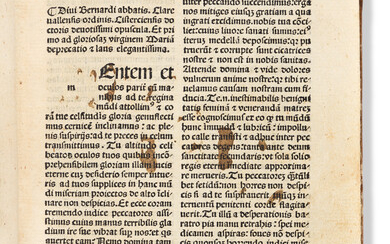 Bernardus Claravallensis (1090-1153) ed. Theophilus Brixianus Opuscula. Brescia: Angelus and Jacobus Britannicus, 18...