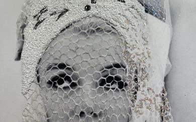 Bert Stern/Jeweled by Lisa and Lynette Lavender - Marilyn Monroe looking up in Jeweled Veil with swarovski gems and crystals