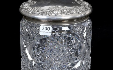 Biscuit Jar, American Brilliant Cut Glass
