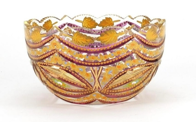 Bohemian cut glass bowl made for the Islamic market