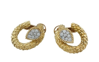 Boucheron - 18 kt. White gold, Yellow gold - Earrings - 0.40 ct Diamond