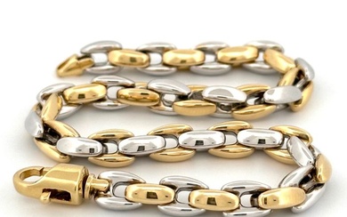 Bracciale oro bicolore - 15.4 gr - 21 cm - 18 Kt - Bracelet - 18 kt. White gold, Yellow gold