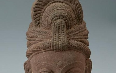 Buddha. India, 19th century. Carved stone.