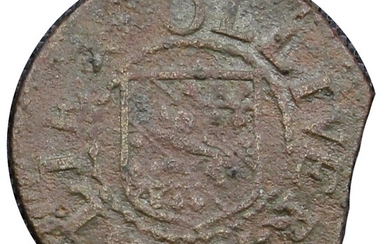 Burwell, Oliver Harley (Haberdasher), Farthing, undated († 1684), in copper alloy, 6h, m.m. sta...