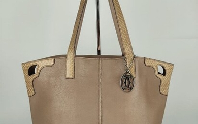 CARTIER Marcello bag in leather and python