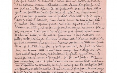 CÉLINE (Louis-Ferdinand) Lettre autographe signée.