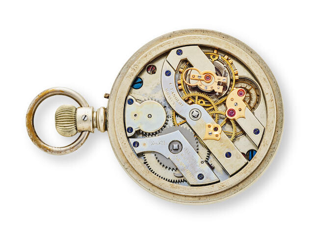 CHARLES FASOLDT. A RARE WATCH MOVEMENT WITH CO-AXIAL DOUBLE WHEEL ESCAPEMENT