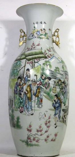 CHINESE IMPORTANT 18/19TH C. GRAND PALACE VASE