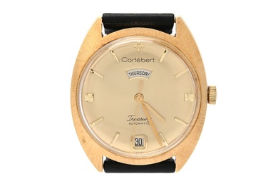 CORTÉBERT, Treasury, Cal 290, Case no. 290002, montre-bracelet pour hommes, 34 mm, plaqué or (20...