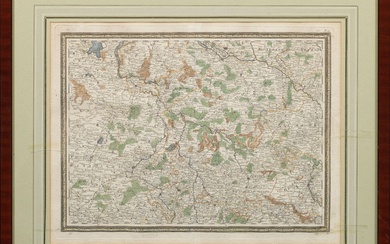 Carte de Basse-Saxe Gravure sur cuivre à l'ancienne, vers 1800. Gravée par Kilian Ponheimer, parue...